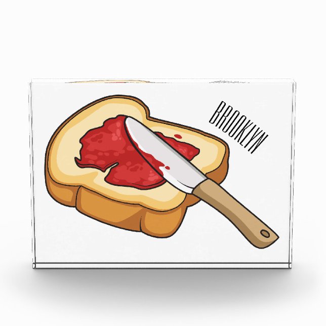 Bread & jam cartoon illustration  photo block (Front)