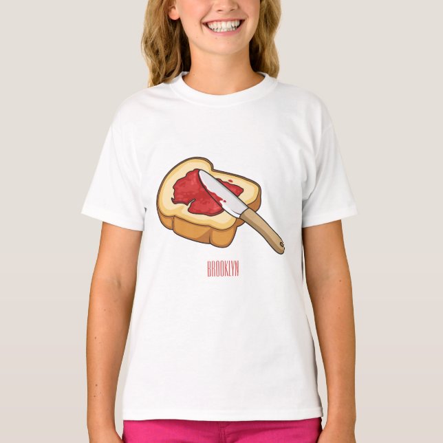 Bread & jam cartoon illustration  T-Shirt (Front)
