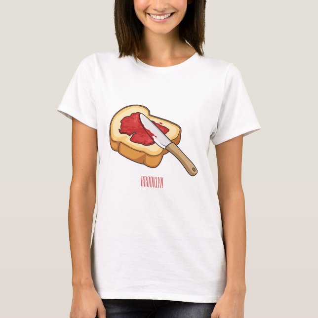 Bread & jam cartoon illustration  T-Shirt (Front)