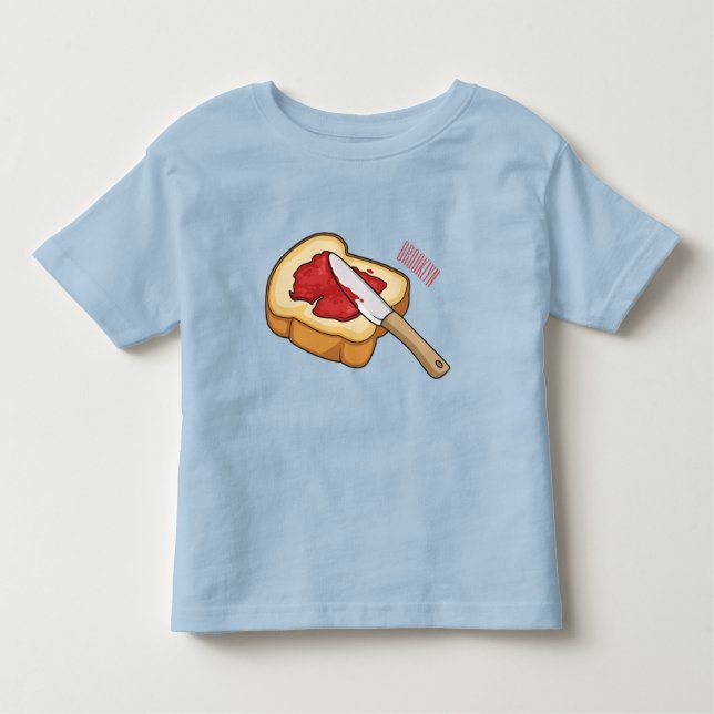 Bread & jam cartoon illustration  toddler T-Shirt (Front)