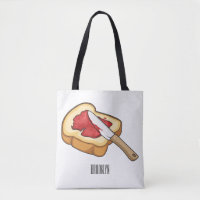 Bread & jam cartoon illustration 