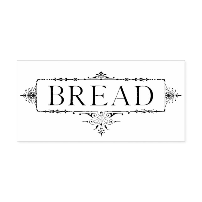 Bread Label  Rubber Stamp (Imprint)