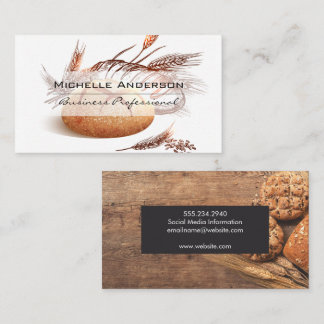 Bread Loaf  | Wooden Table Business Card