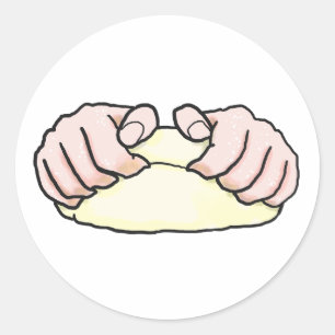 Bread Making Hands Classic Round Sticker