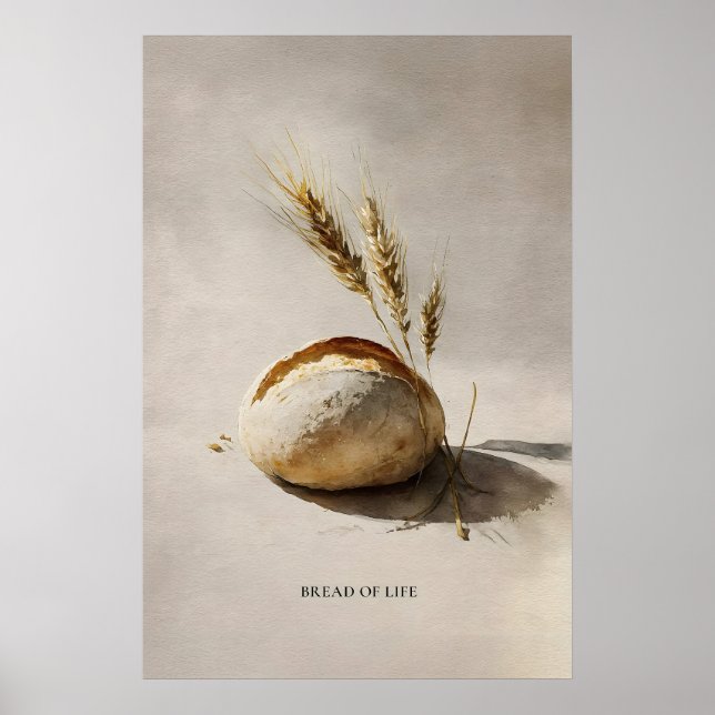 Bread Of Life Christian Printable Wall Art (Front)