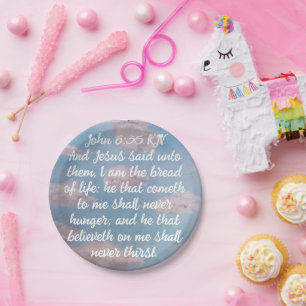 bread of life scripture paper plate