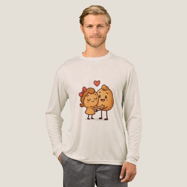 Bread of Love – Cute & Unique Cartoon Design Tri-Blend Shirt (Full Front)
