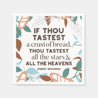 Bread quotes by Robert Browning Napkin