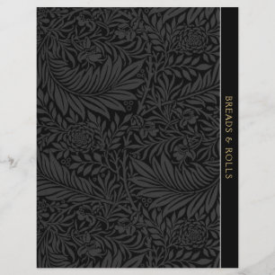 Bread   Recipe Divider   Vintage Black Floral