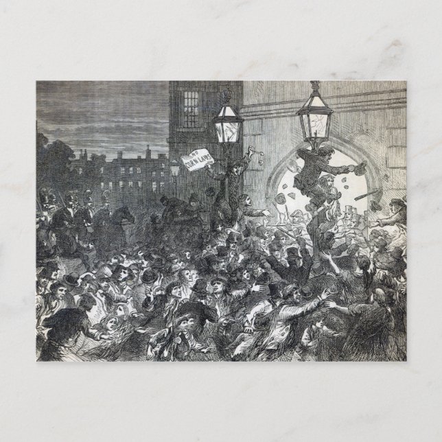 Bread Riot at the entrance to the House Postcard (Front)