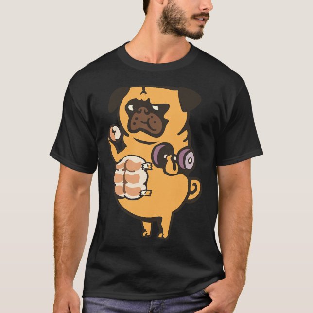 Bread Roll Pug Abs Classic  99 T-Shirt (Front)