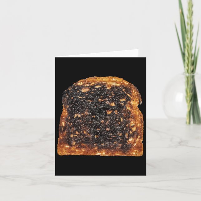 Bread Toast Burnt Matching Halloween Costume  Card (Front)