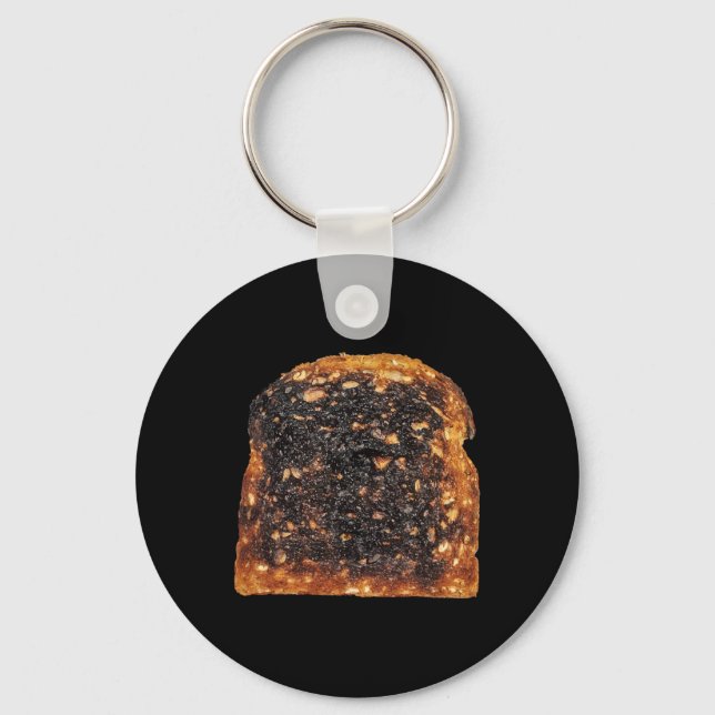 Bread Toast Burnt Matching Halloween Costume  Key Ring (Front)