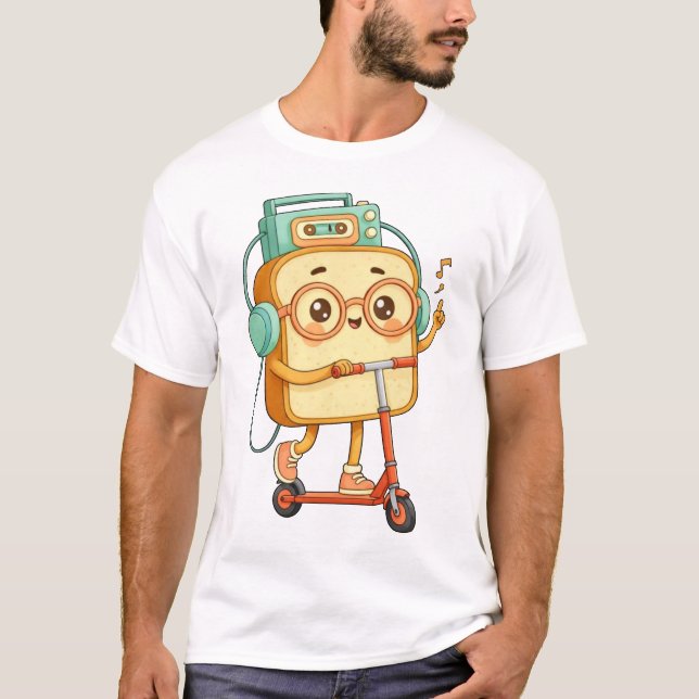 Bread Tony- cute scooter T-Shirt (Front)