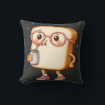 Bread Tony – Sparkling Break T-Shirt Cushion<br><div class="desc">This is my character, Bread Tony.
I share my daily moods through him.
Today feels light and playful — just a simple sparkling drink and a small moment of joy.</div>