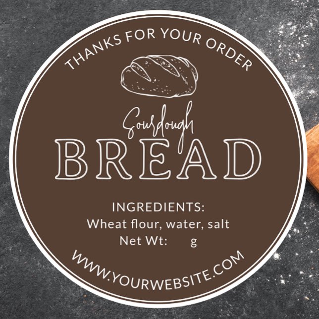 Bread Vintage Rustic Sourdough Bread Sticker (Creator Uploaded)