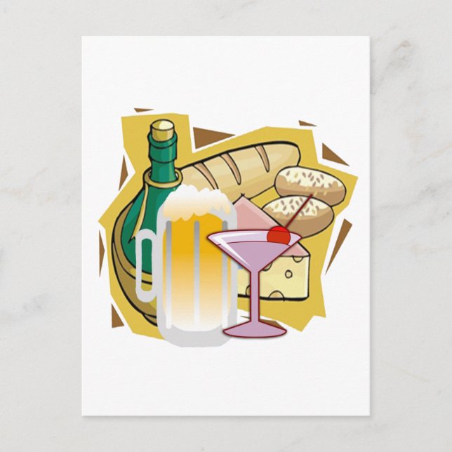 bread wine party postcard (Front)