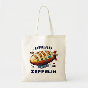 Bread Zeppelin - Whimsical 8-Bit Airship Art Tote Bag