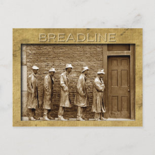 Breadline Sculpture, FDR Memorial, DC Postcard