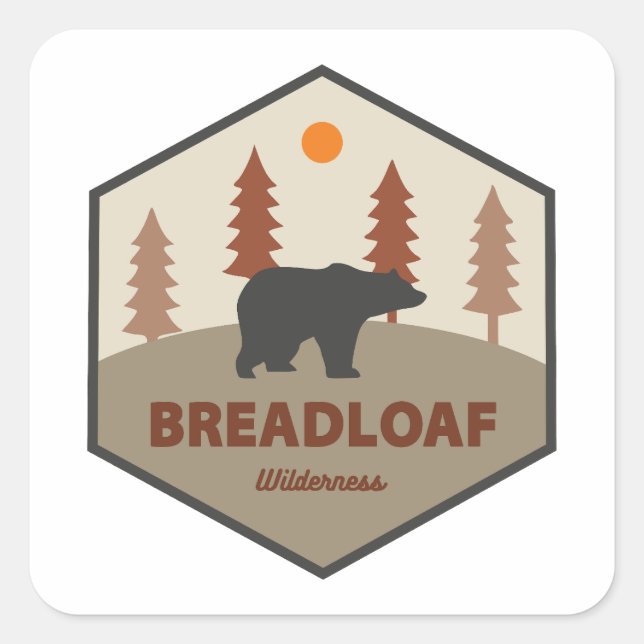 Breadloaf Wilderness Vermont Bear Square Sticker (Front)