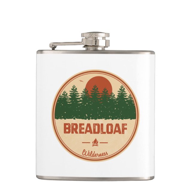 Breadloaf Wilderness Vermont Hip Flask (Front)