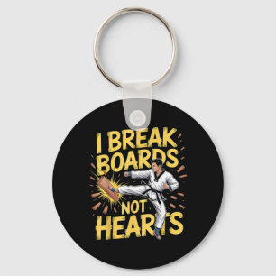 Break Boards Not Hearts Training Sparring Key Ring