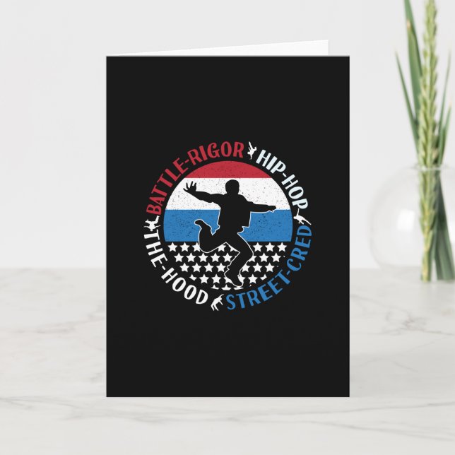 Break Dance Breakdancing Hip-Hop Boy Card (Front)