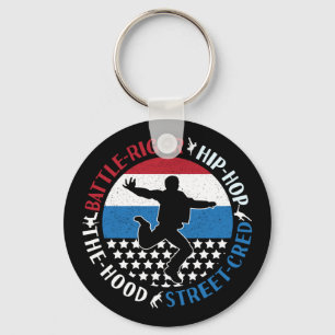 Break Dance Breakdancing Hip-Hop Boy Key Ring