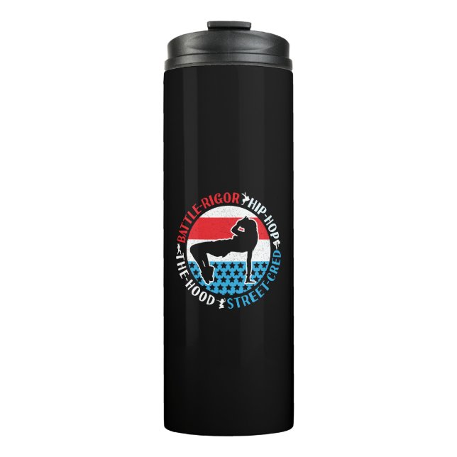 Break Dance Breakdancing Hip-Hop Dancer Girl Thermal Tumbler (Front)
