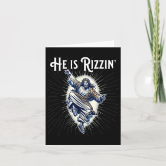 Break Dancing Breaking He Is Rizzin Jesus Dancing  Card