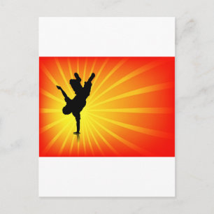 Break Dancing Postcard