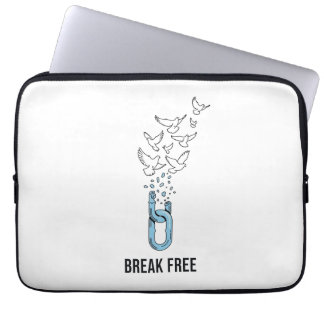 Break Free Inspirational Quote Design Laptop Sleeve