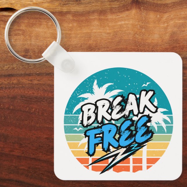Break Free Retro Keychain (Front)