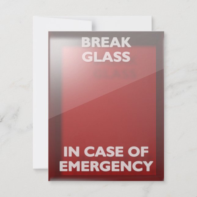 Break In Case Of Emergency Red Box (Front)