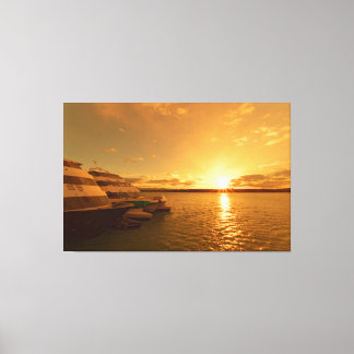 Break of day on Lago Argentino in Patagonia Canvas Print