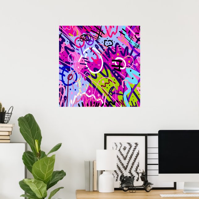Break Out Star: Abstract Art  Poster (Home Office)