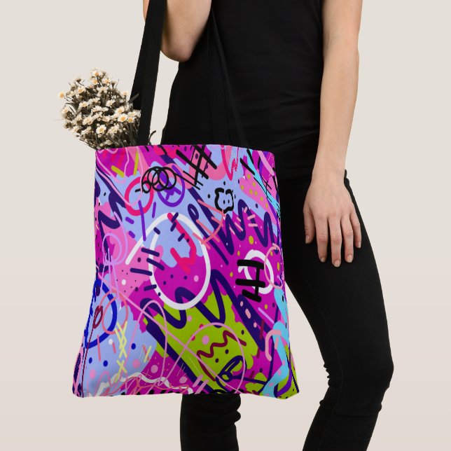 Break Out Star: Abstract Art  Tote Bag (Close Up)