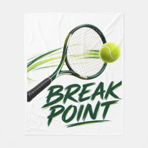 Break Point Tennis 50 x 60 Fleece Blanket