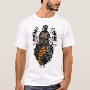 break_rules_2_head of death hipster skull a beard T-Shirt
