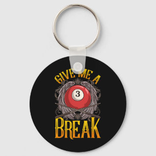 Break Shot Express The Billiards Plea Key Ring
