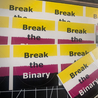 Break the Binary Square Sticker