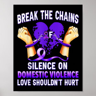 Break The Chains Of Silence On Domestic Violence A Poster