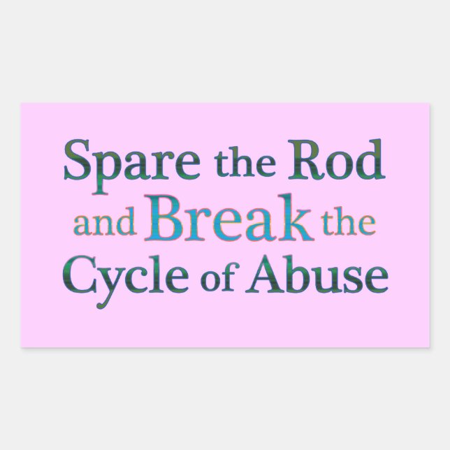 Break the Cycle of Abuse Rectangular Sticker (Front)