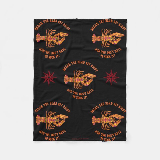Break The Head Crawfish Fleece Blanket (Front)