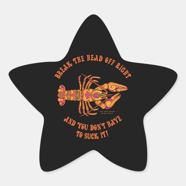 Break the Head Crawfish Star Sticker (Front)