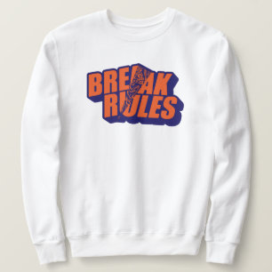 "Break The Rules" Bold Orange Typography Sweatshirt