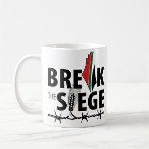 Break the Siege Palestine Solidarity Design Coffee Mug