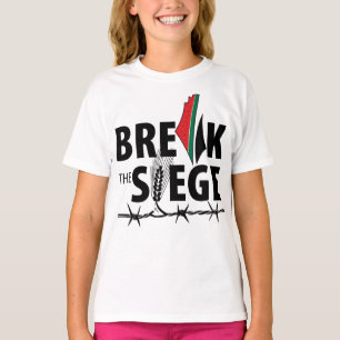 Break the Siege Palestine Solidarity Design T-Shirt
