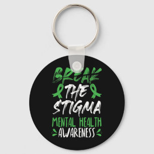 Break The Stigma Green Mental Health Awareness Key Ring
