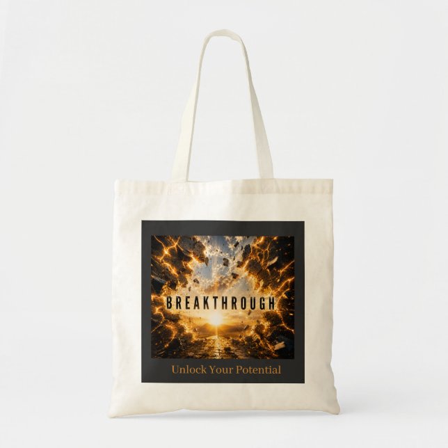 Break Through Those Mental Barriers and Unlock You Tote Bag (Front)